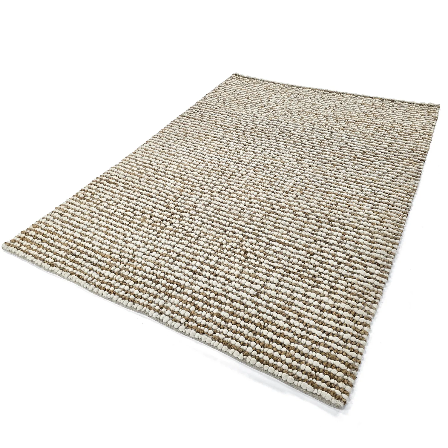 Tapis chanvre - Bally Jute/wool Bubble (nature/blanc)