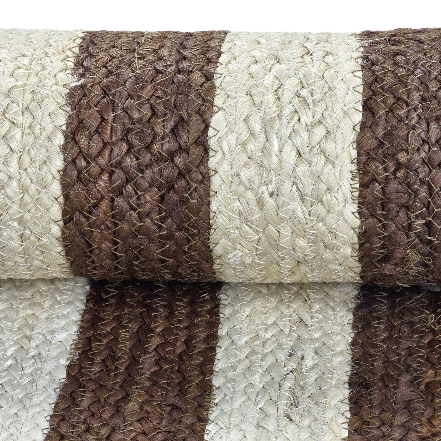 Tapis chanvre - Jessore (marron/blanc)