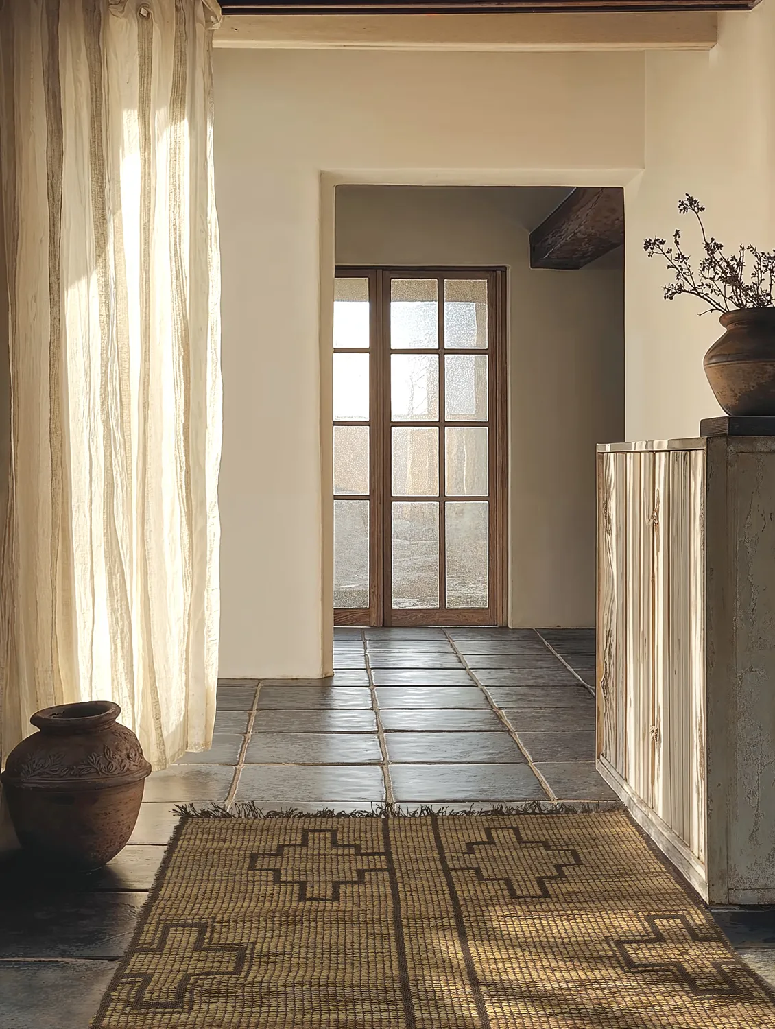 Tapis en jute - Kavita (marron)