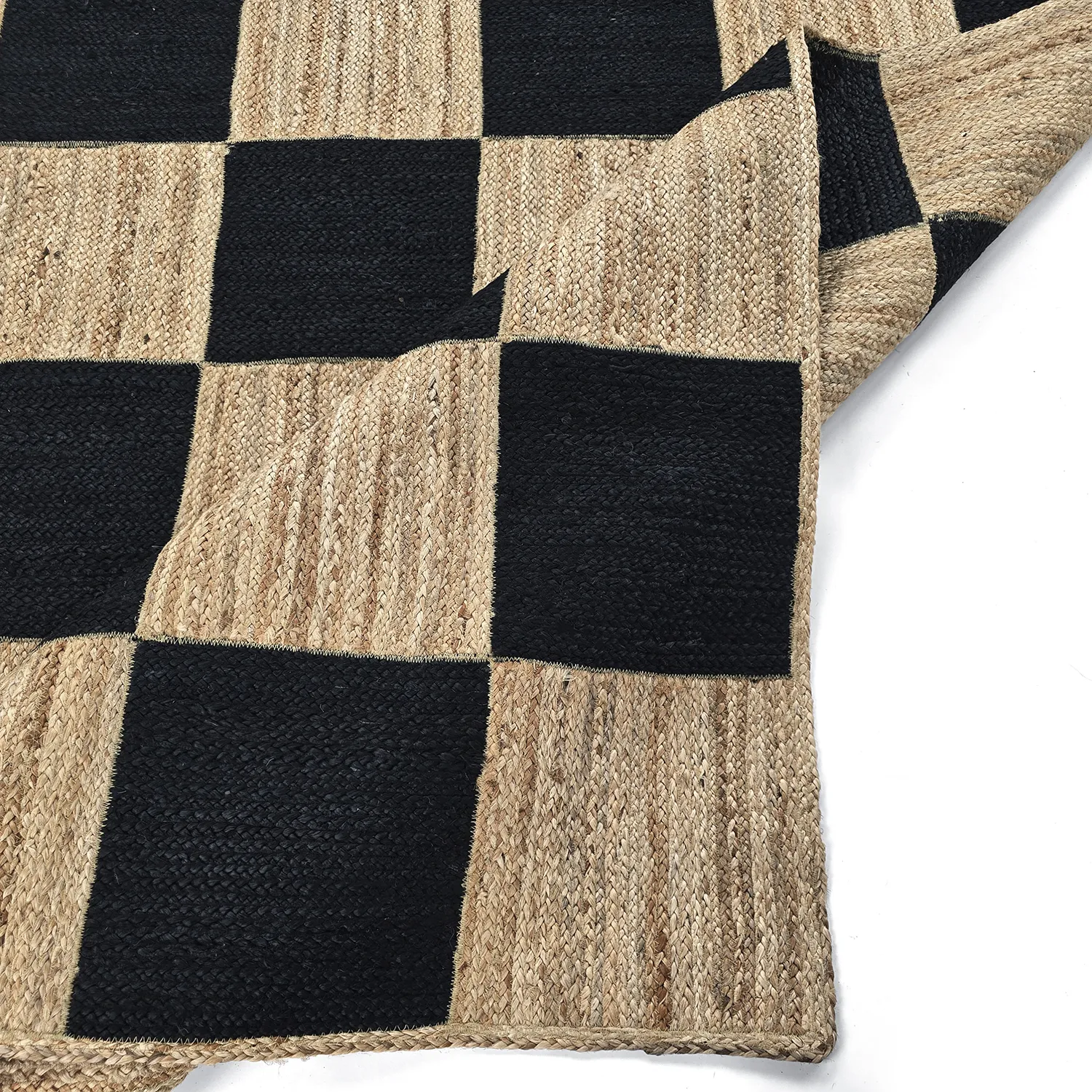 Tapis chanvre - Khulna (naturel/noir)