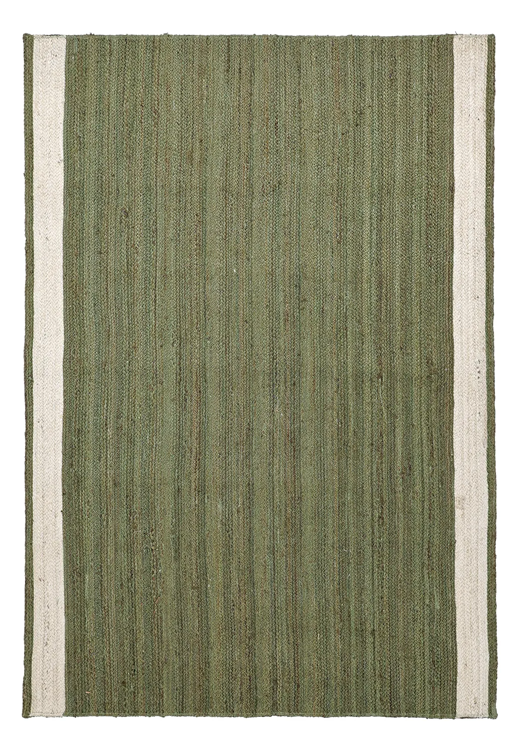 Tapis chanvre - Senaki (vert militaire/blanc)