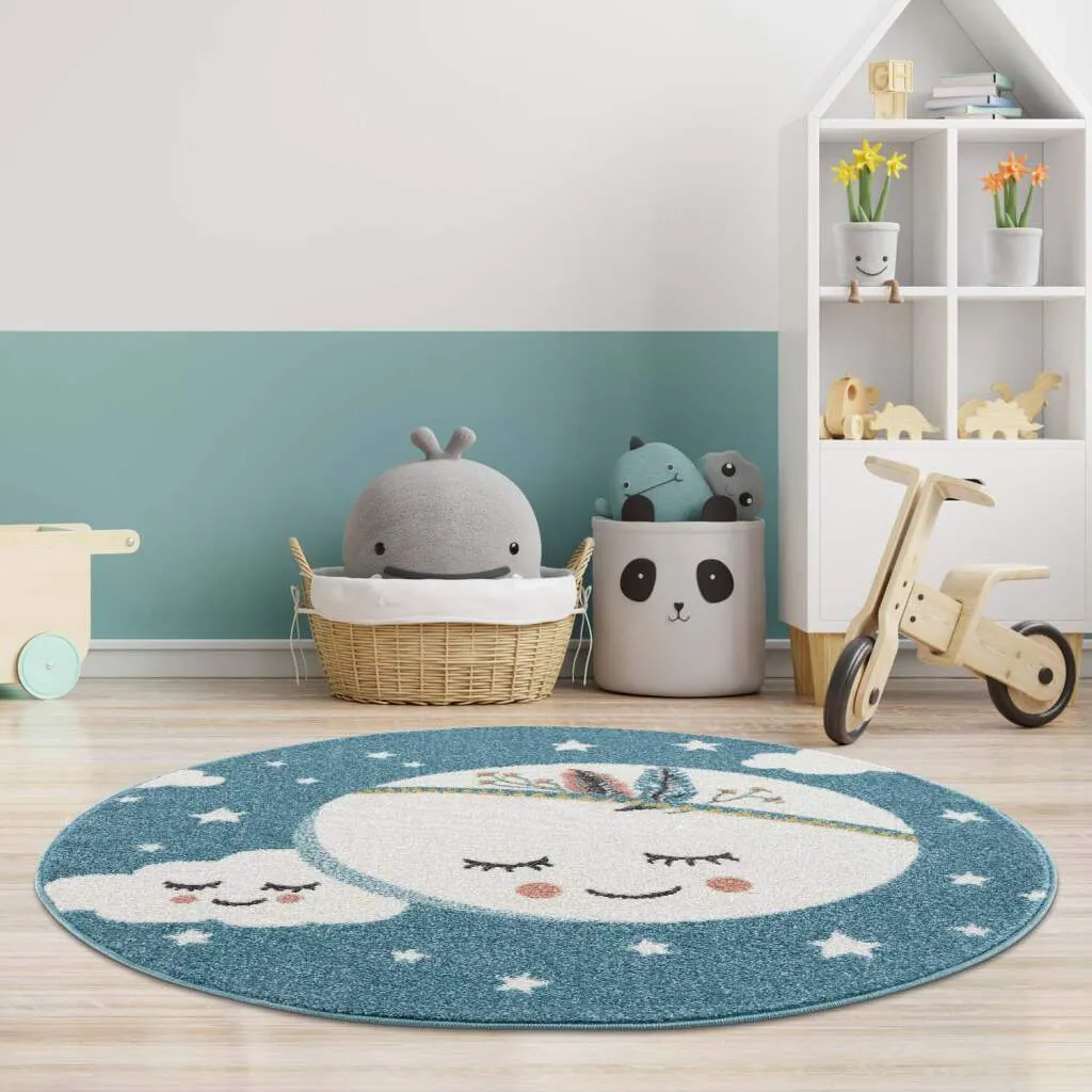 Tapis pour enfants - Ciel nocturne Rond (multicolore)