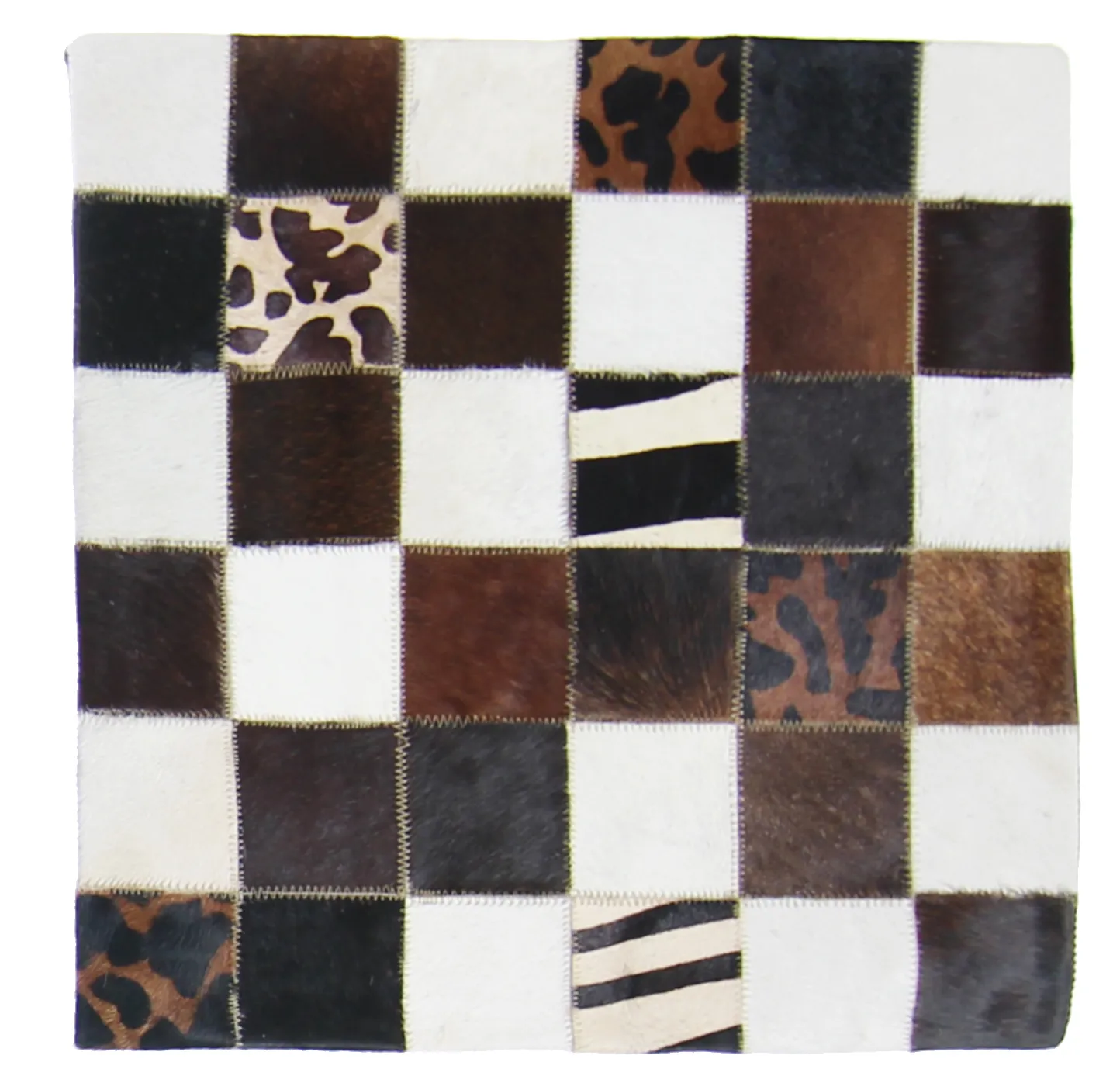 Housse de coussin en cuir bovin 45 x 45 cm
