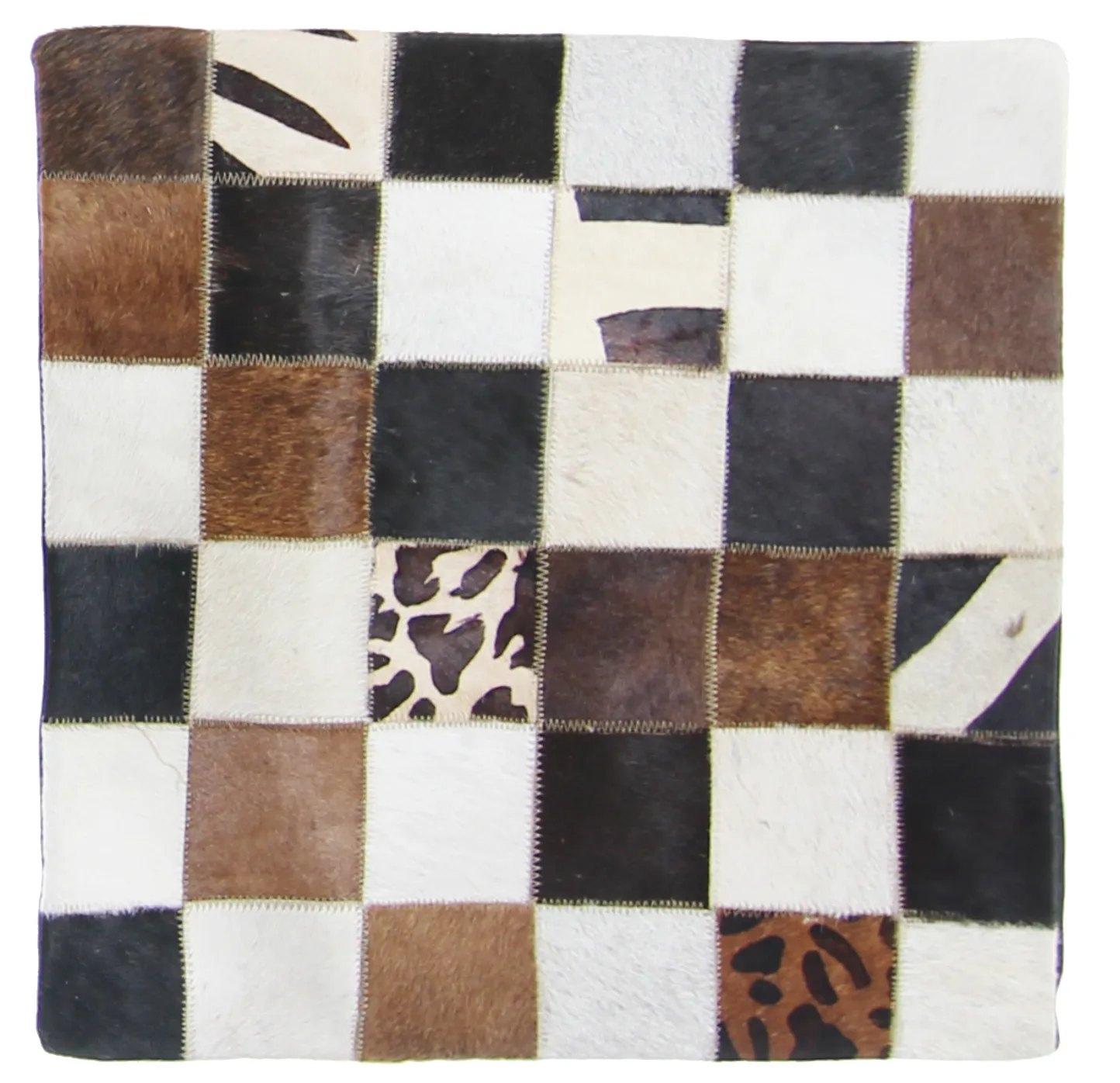 Housse de coussin en cuir bovin 45 x 45 cm