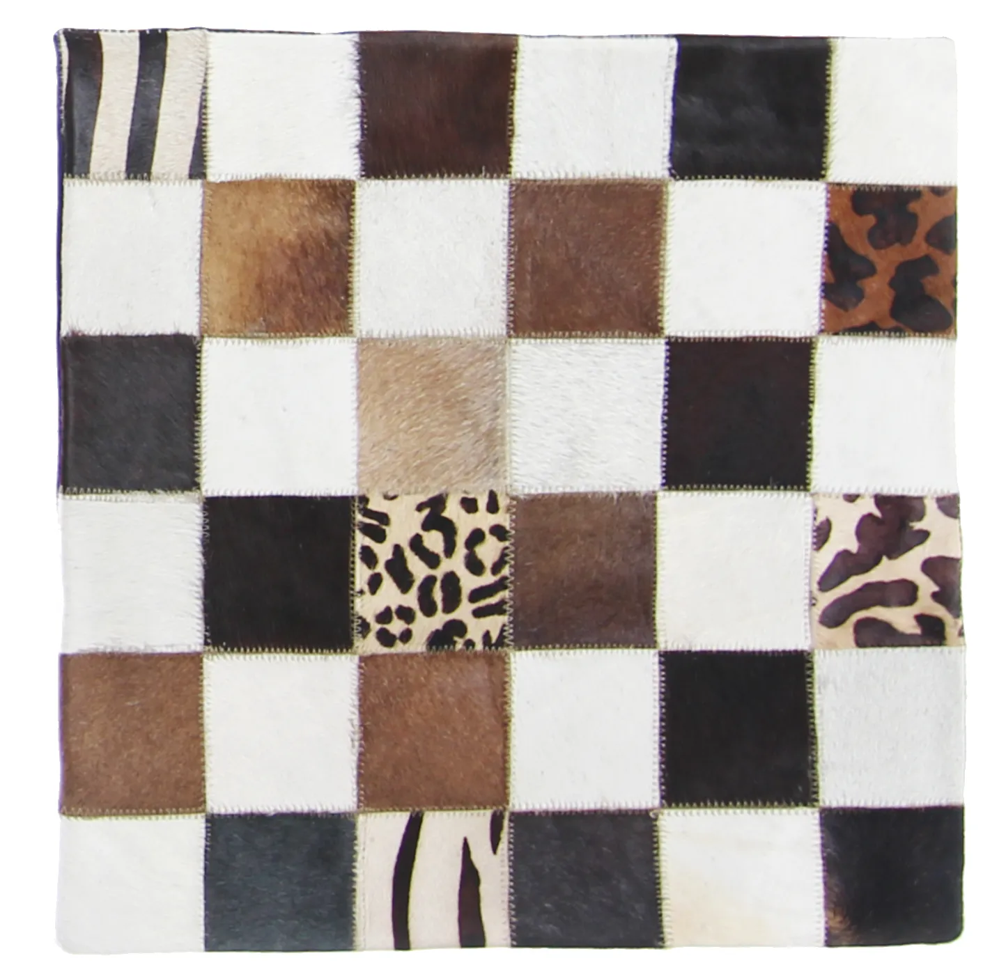 Housse de coussin en cuir bovin 45 x 45 cm
