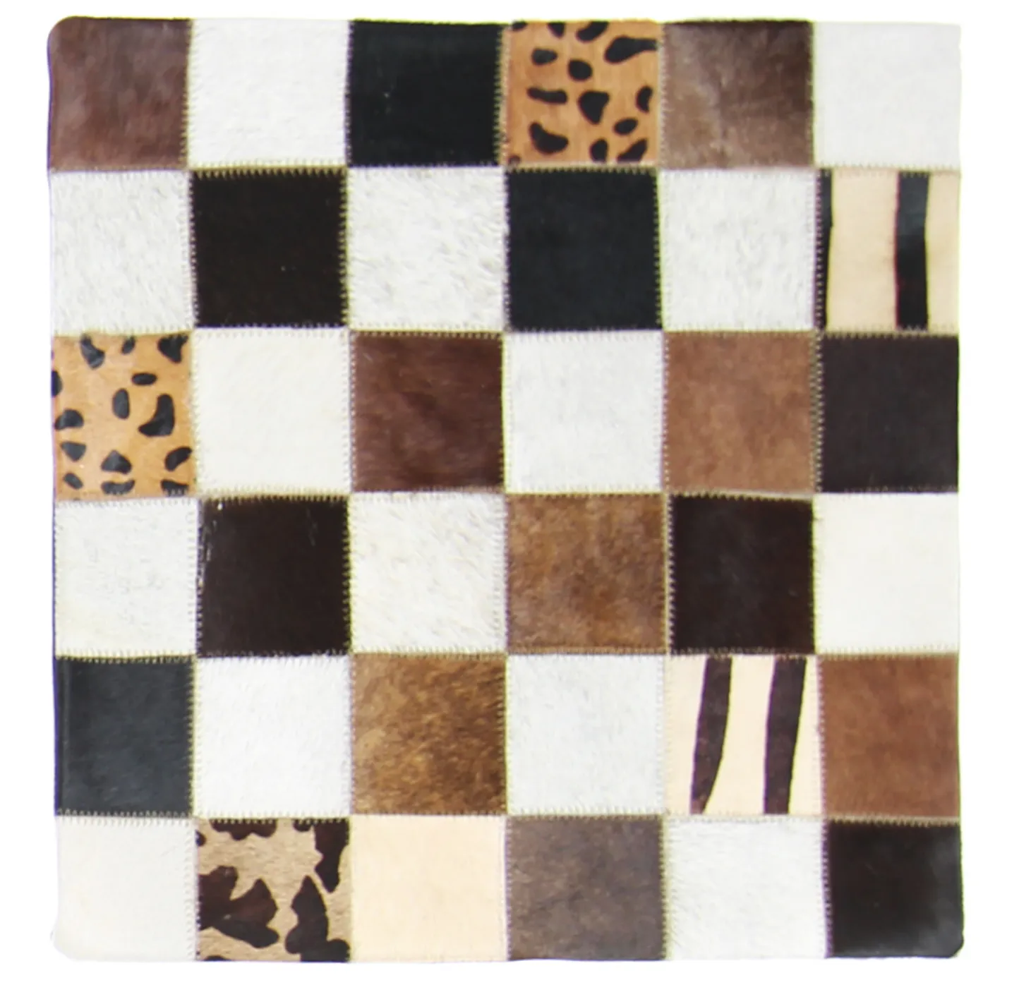 Housse de coussin en cuir bovin 45 x 45 cm