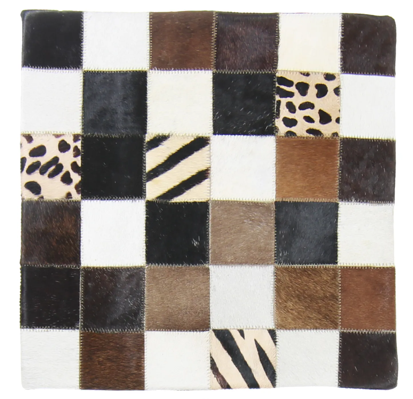 Housse de coussin en cuir bovin 45 x 45 cm
