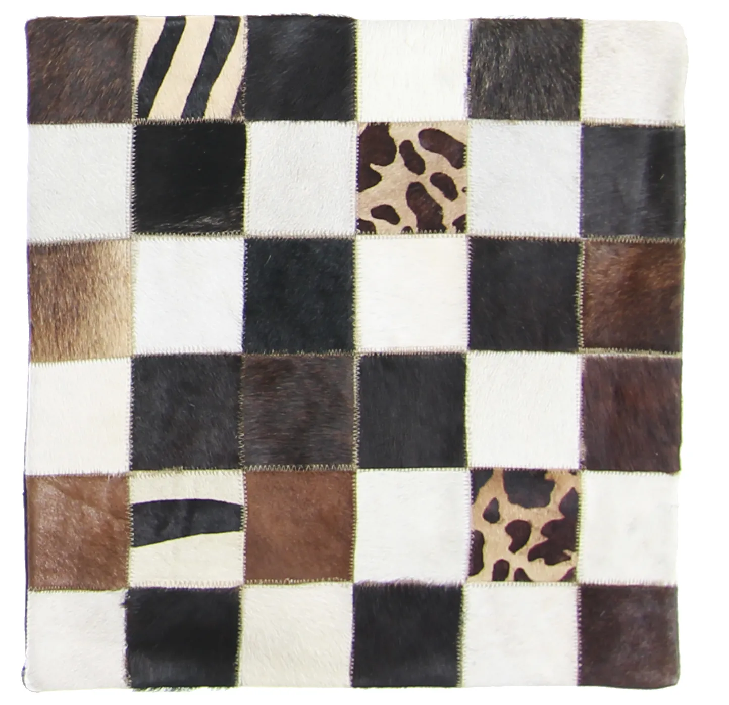 Housse de coussin en cuir bovin 45 x 45 cm