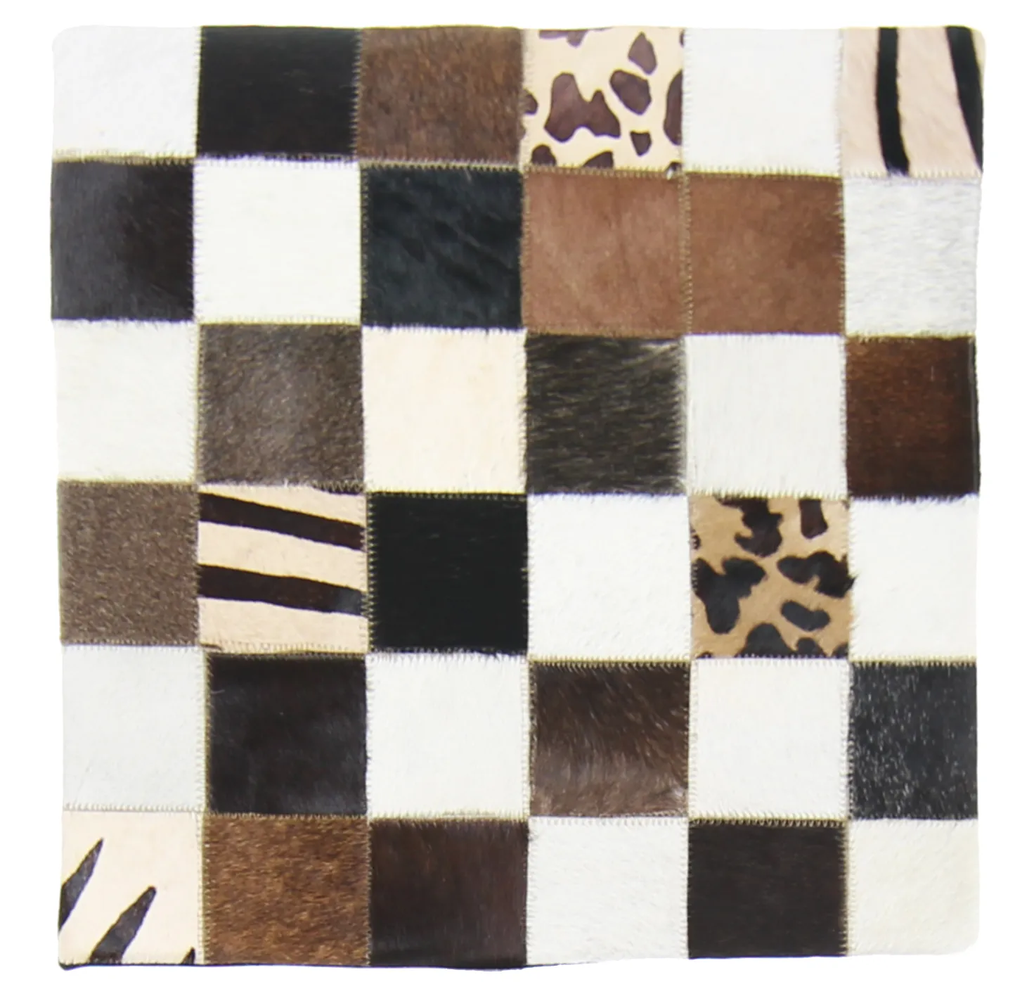 Housse de coussin en cuir bovin 45 x 45 cm