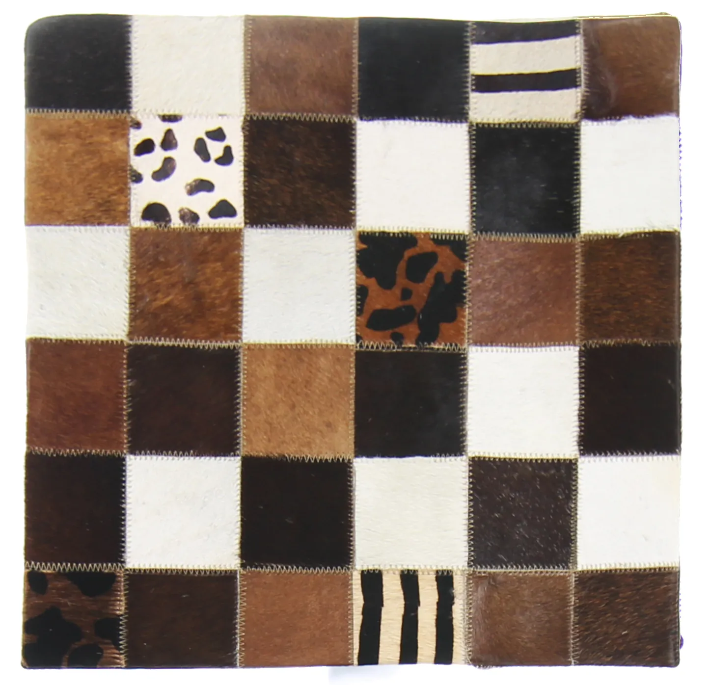 Housse de coussin en cuir bovin 45 x 45 cm