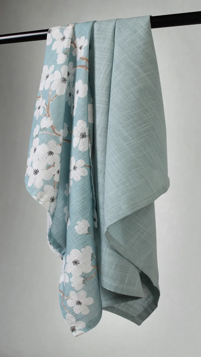 Torchon lot de 2 - Pia-Li (turquoise)