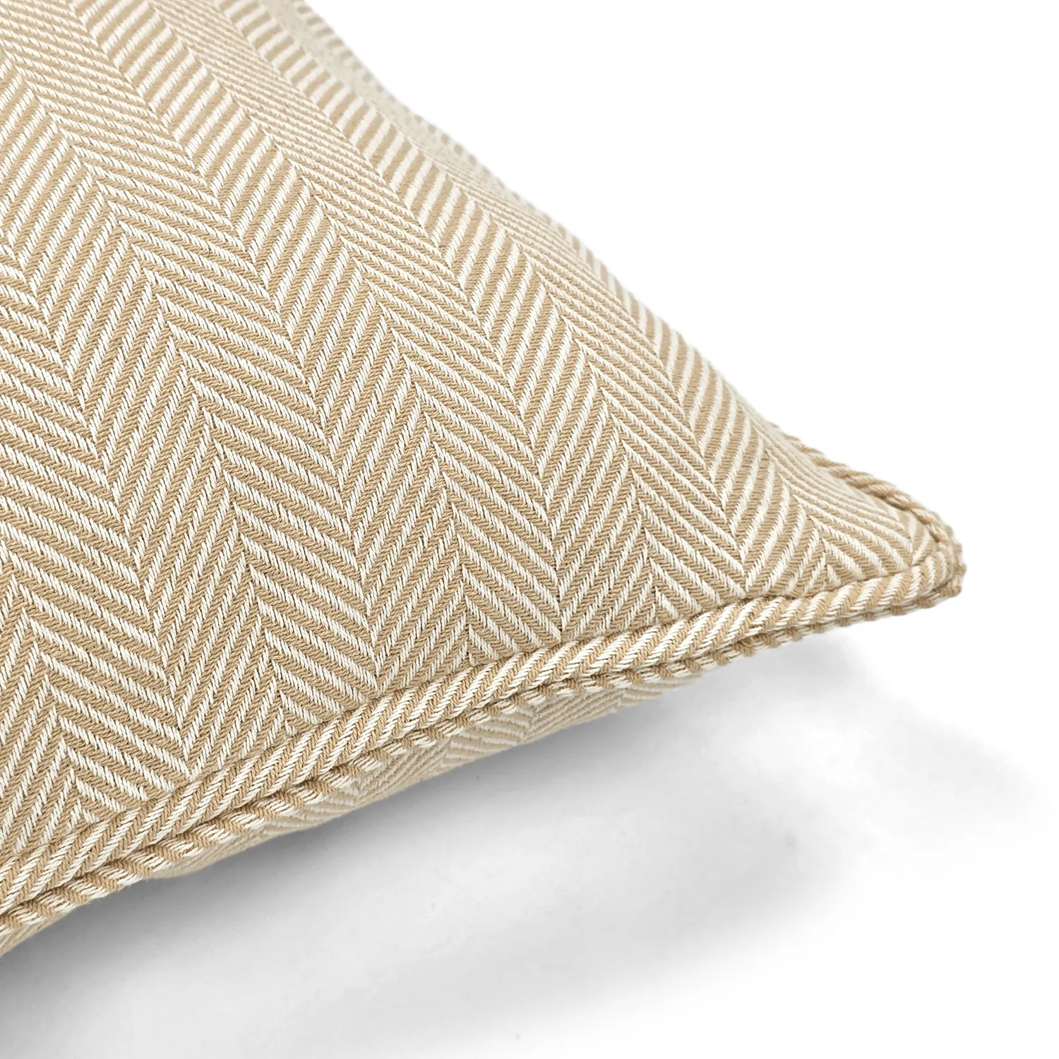 Housse de coussin - Denisa Fishbone (beige/blanc)