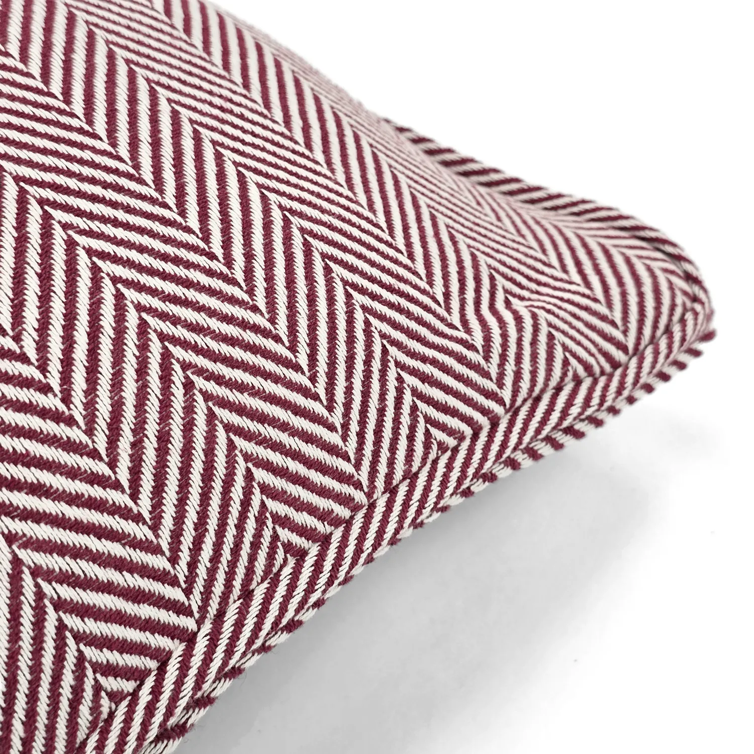 Housse de coussin - Denisa Fishbone (rouge/blanc)