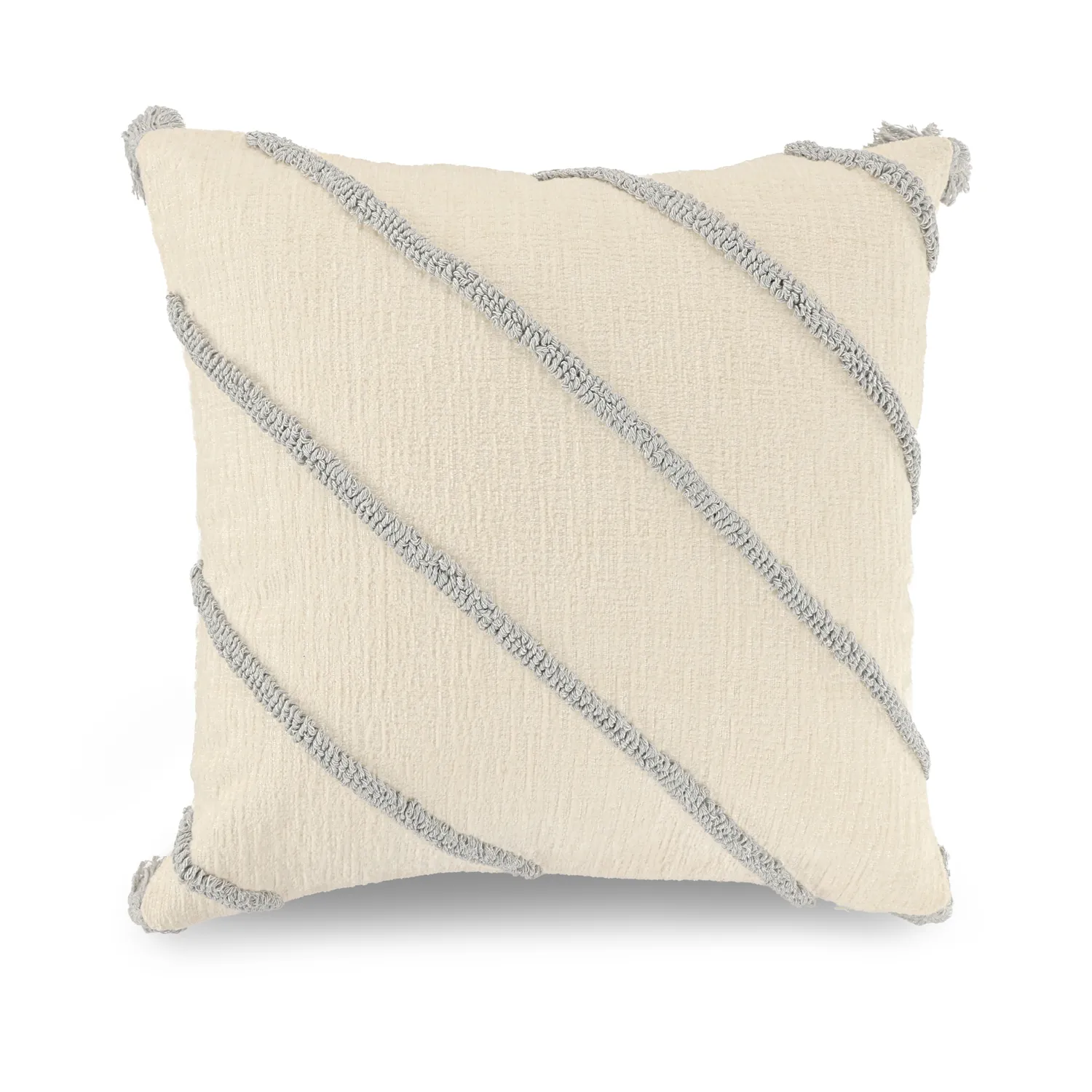 Housse de coussin - Montreux (blanc cassé/gris)