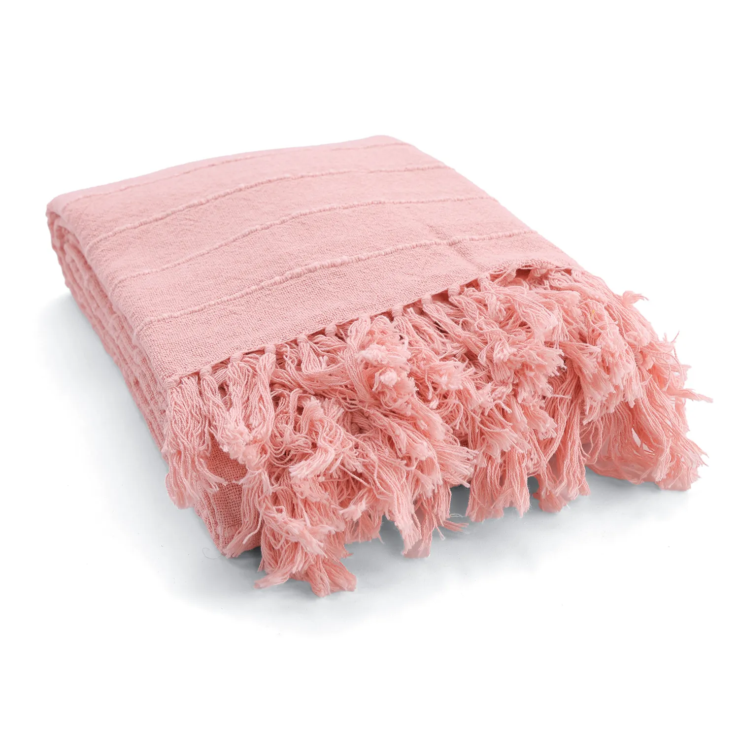Couvertures - Nalani cotton throw (rose)