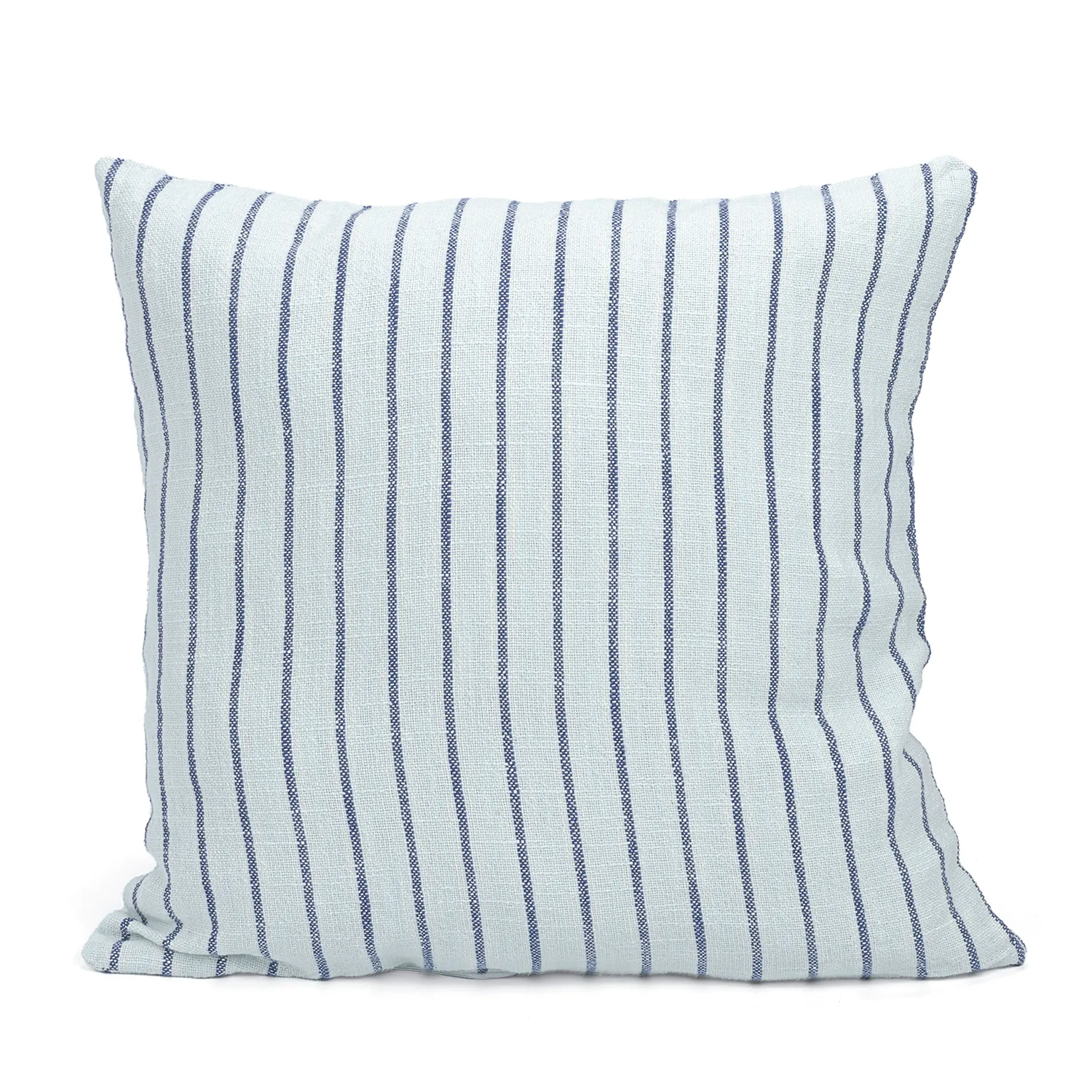 Taie d'oreiller - Rumi stripe cotton cushion cover (bleu clair/marine/crème)