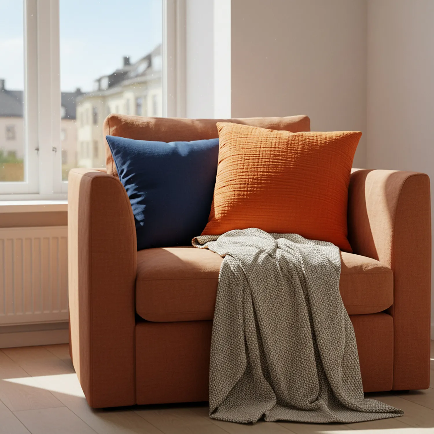 Housse de coussin - Vanja (rouille)