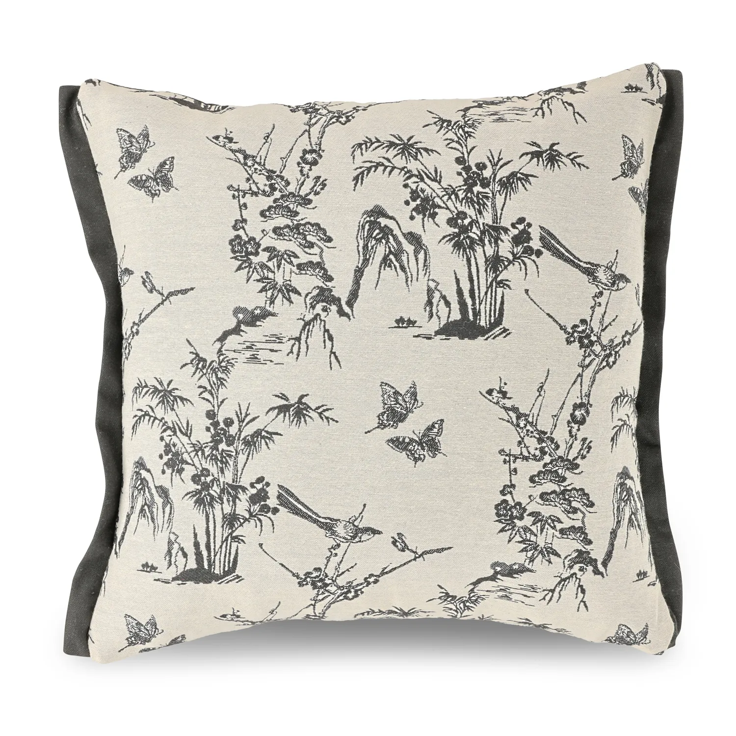 Housse de coussin - Housse de coussin brodée Viborg (multicolore)