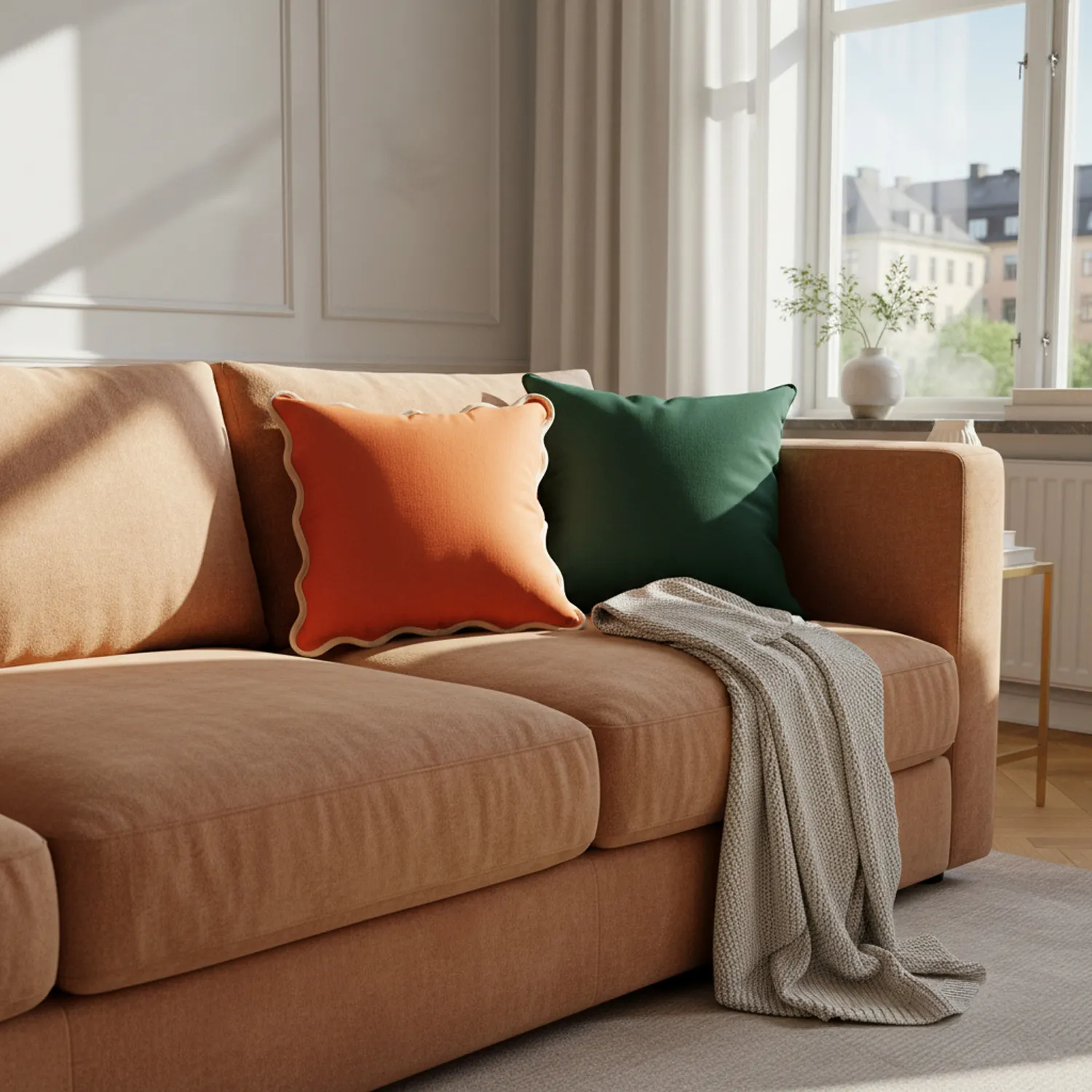 Housse de coussin - Yrsa (rouille)