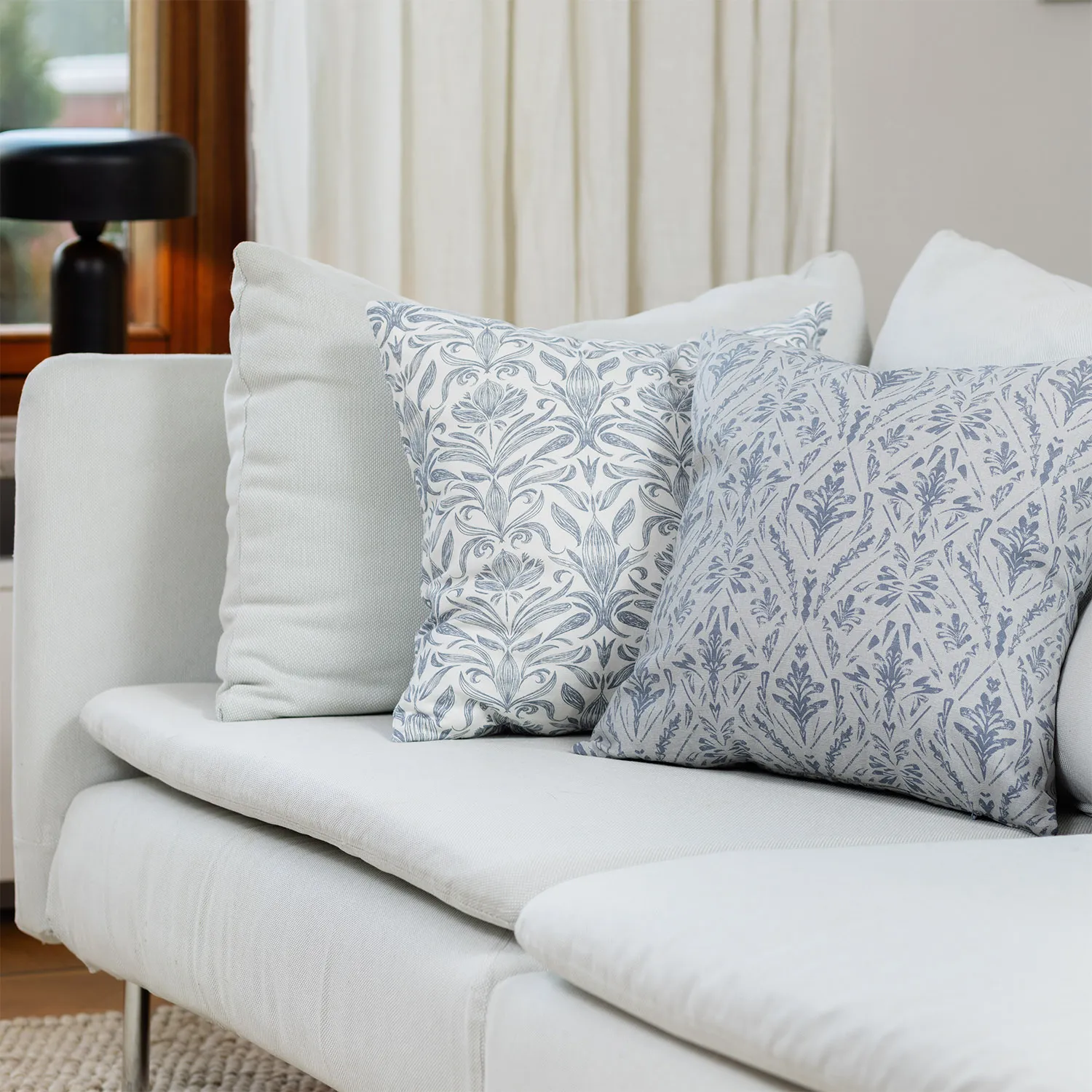Housse de coussin lot de 2 - Helmi (bleu)