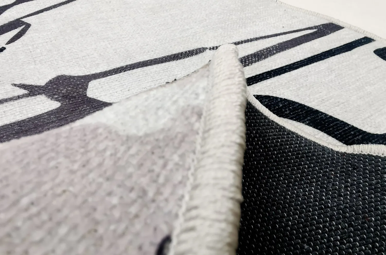 Tapis rond - Lawrance (gris/blanc)