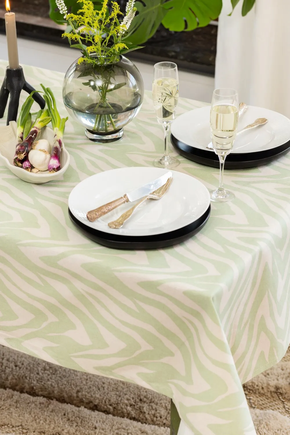 Nappe en coton Laura (vert)