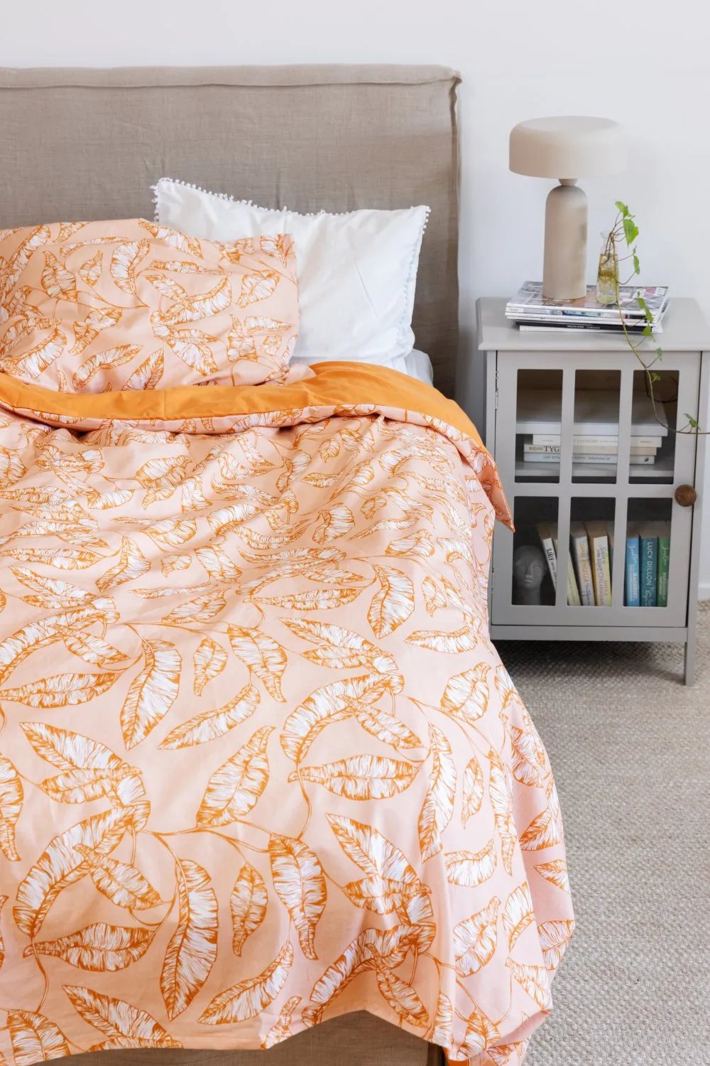 Ensemble de housse de couette - Leaves (orange)