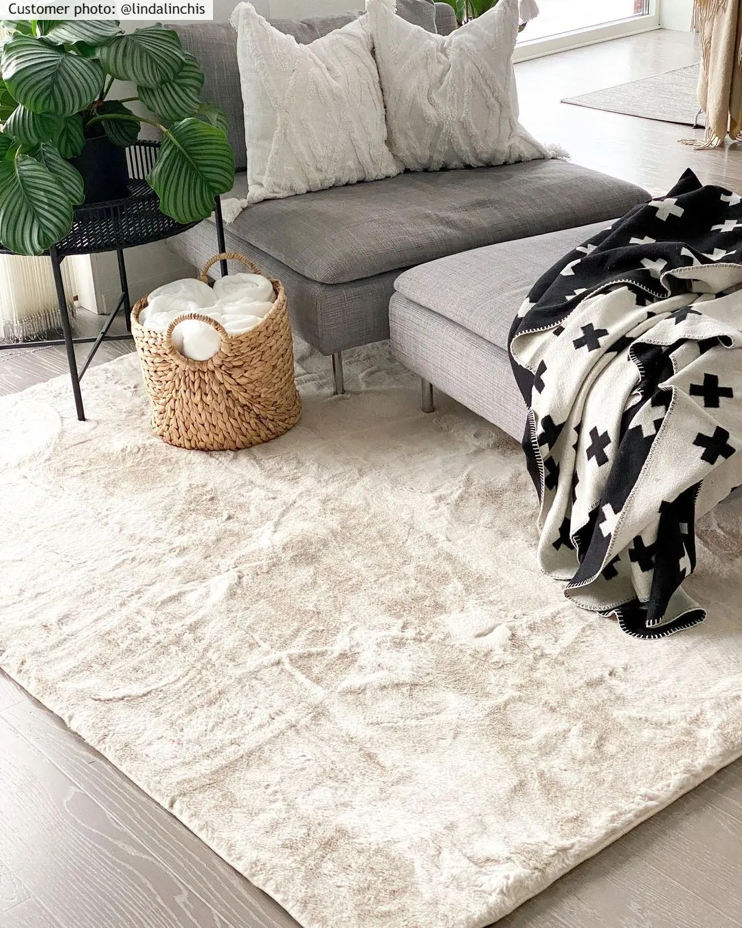 Tapis à poils longs - Cloud Super Soft (blanc cassé)