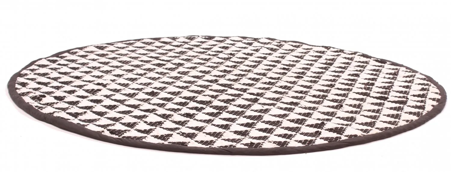 Tapis ronds - Lindby (noir/blanc)
