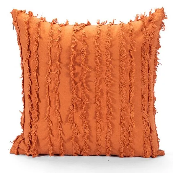 Housse de coussin - Boho Linen 45 x 45 cm (orange)