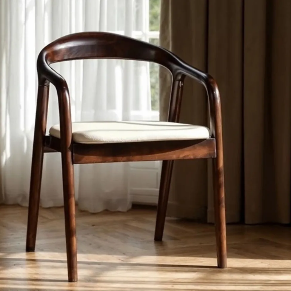 Fauteuil à accoudoirs - Aspa (brun foncé/beige) - 2 pièces