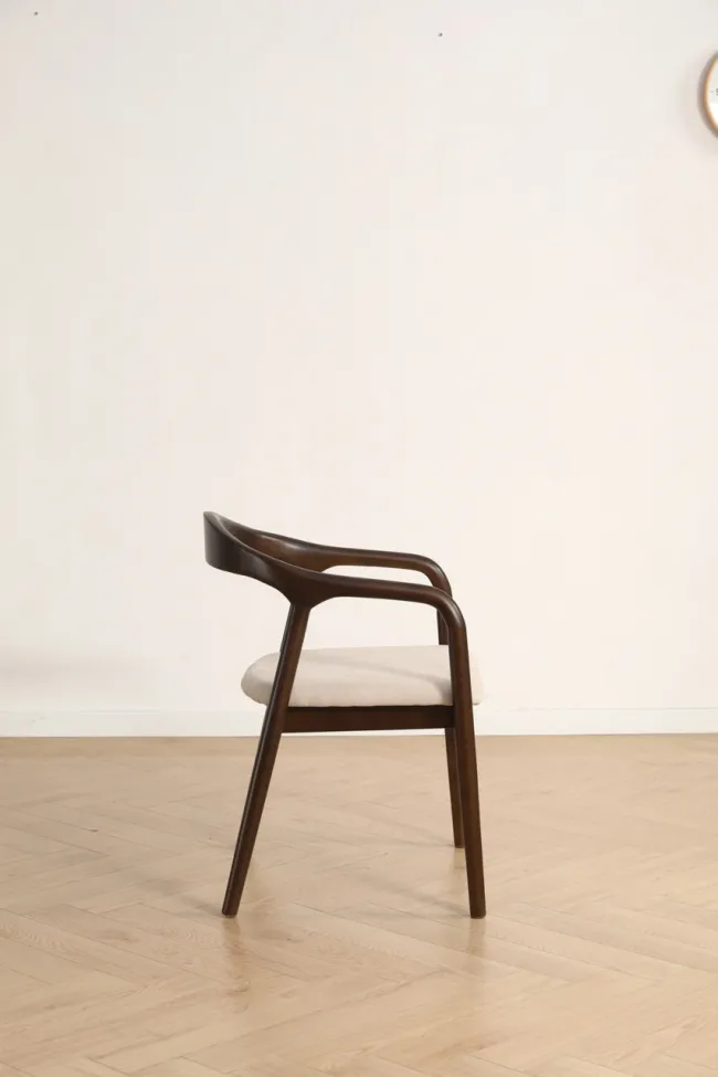 Fauteuil à accoudoirs - Aspa (brun foncé/beige) - 2 pièces