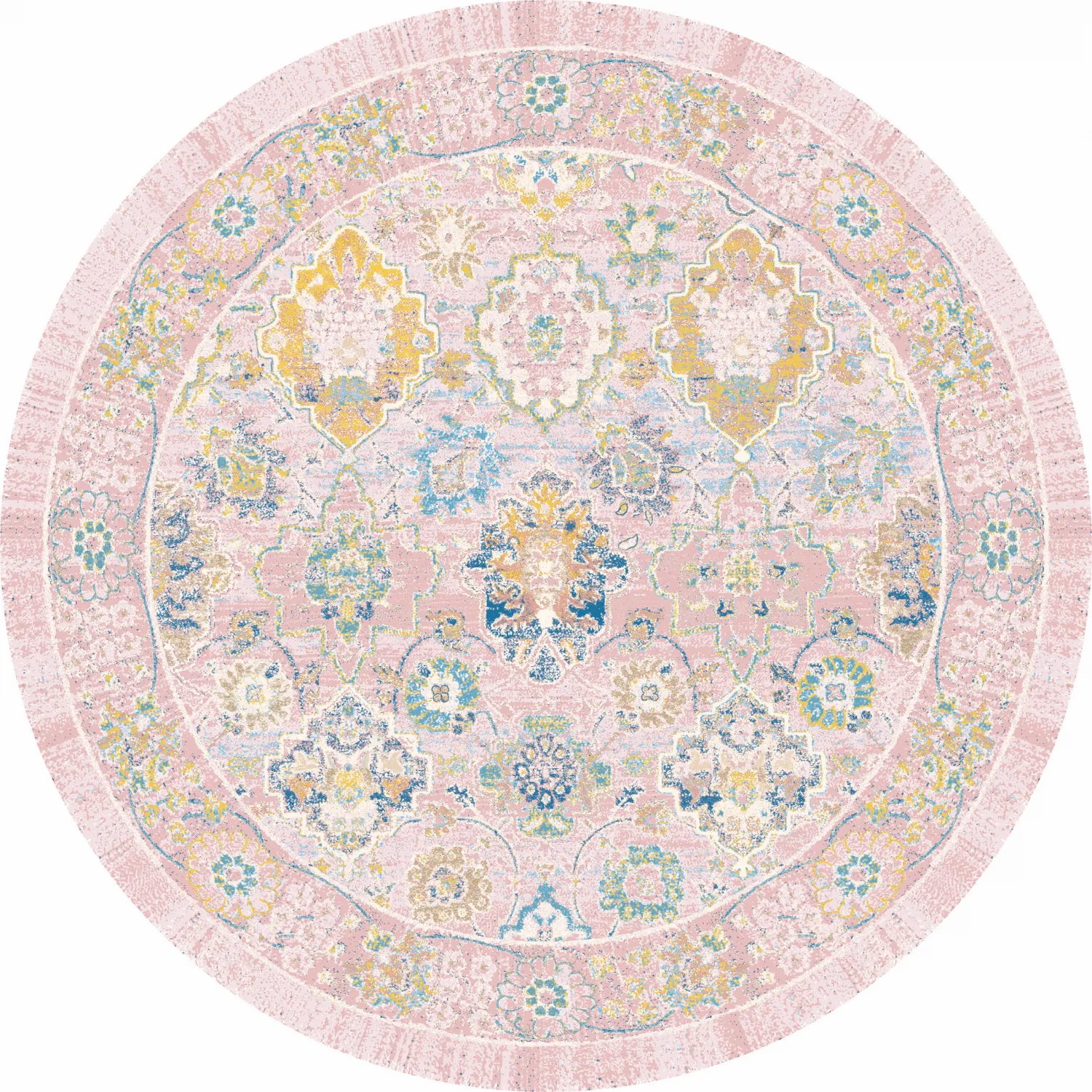 Tapis rond - Magnolia (rose)