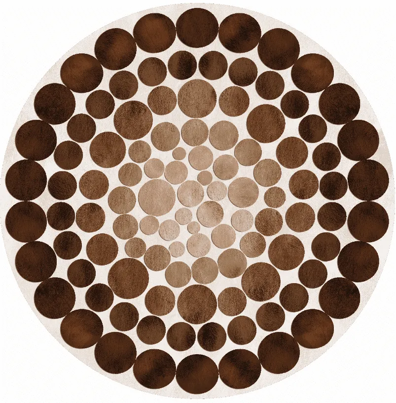 Tapis rond - Marineo (marron)