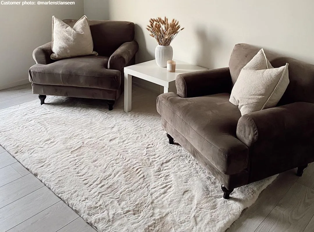 Tapis à poils longs - Cloud Super Soft (blanc cassé)