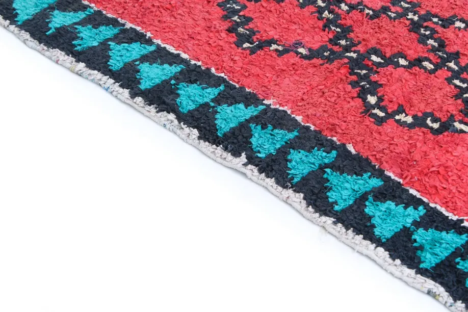 Tapis berbère marocain Boucherouite 370 x 170 cm