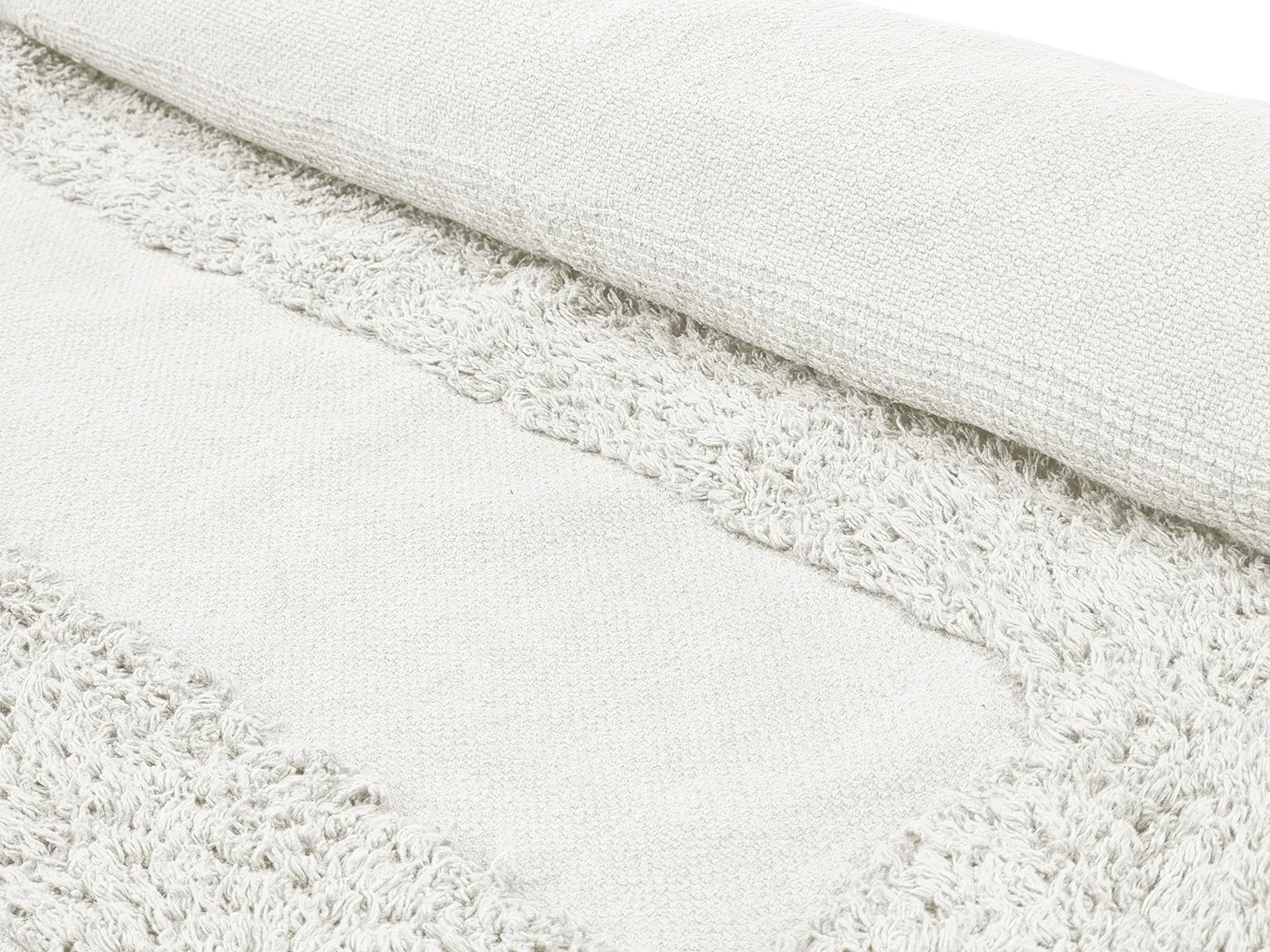 Tapis rond - Alexa Natural Cotton Shaggy (blanc cassé)