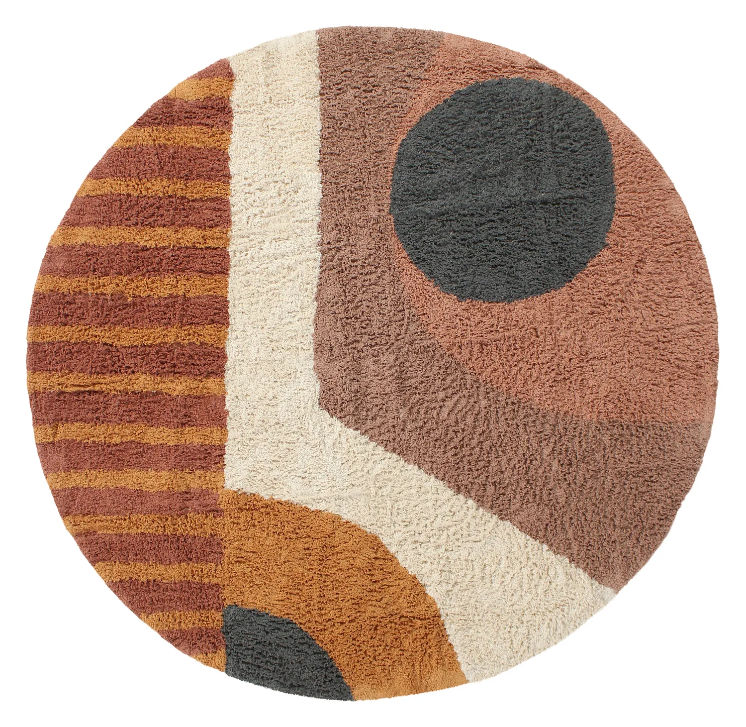 Tapis rond - Alpe Natural Cotton Shaggy (multi)