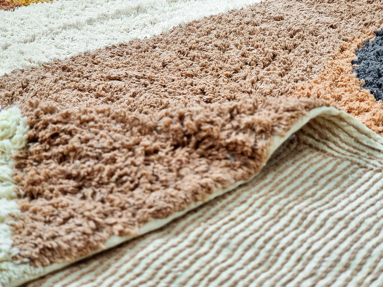 Tapis rond - Alpe Natural Cotton Shaggy (multi)