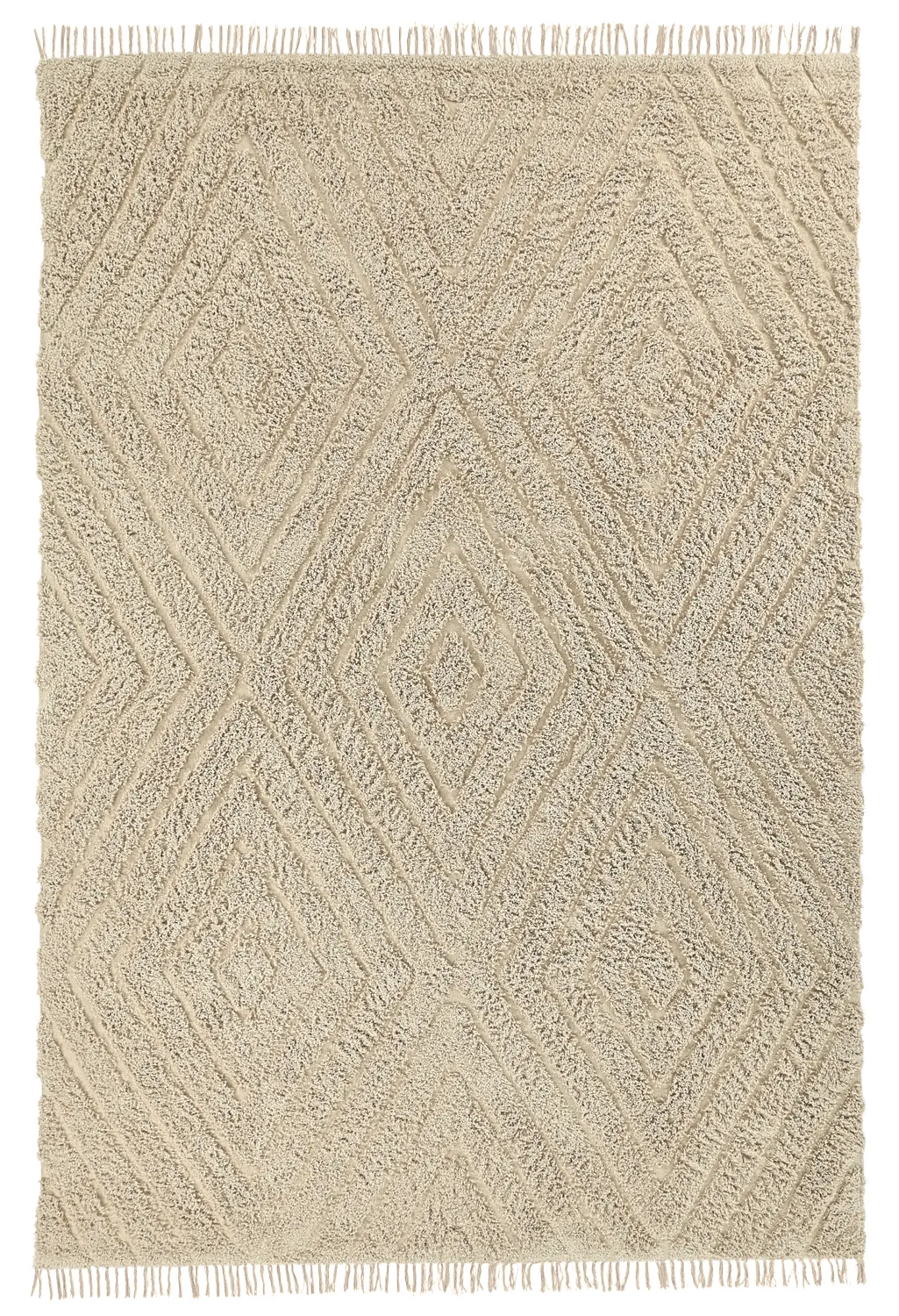 Tapis à poils longs - Amberley Natural Cotton Shaggy (beige)