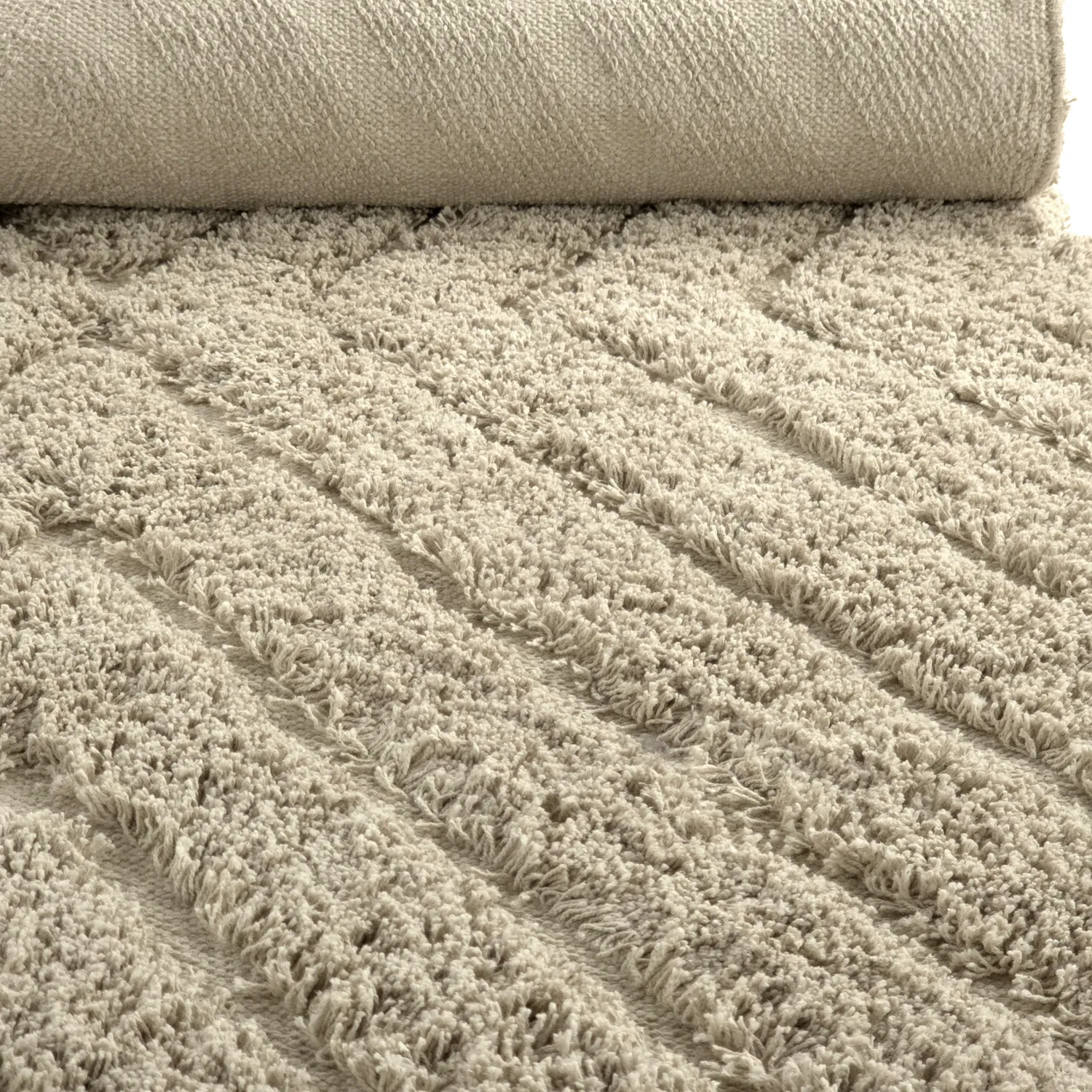 Tapis à poils longs - Amberley Natural Cotton Shaggy (beige)
