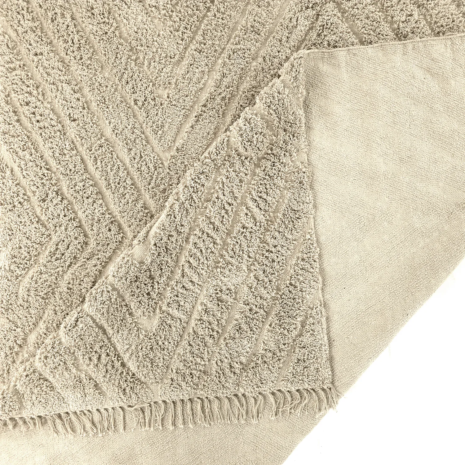 Tapis à poils longs - Amberley Natural Cotton Shaggy (beige)
