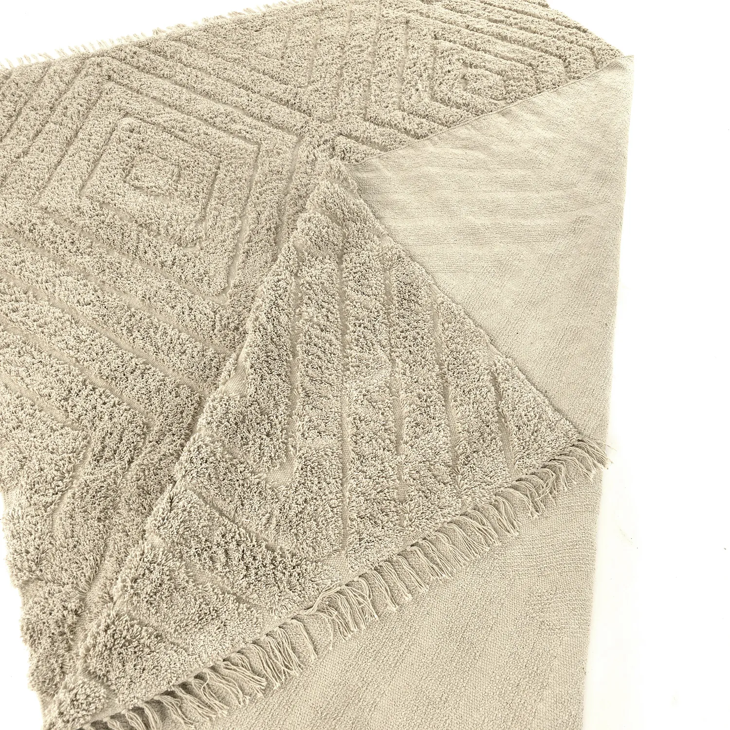 Tapis à poils longs - Amberley Natural Cotton Shaggy (beige)