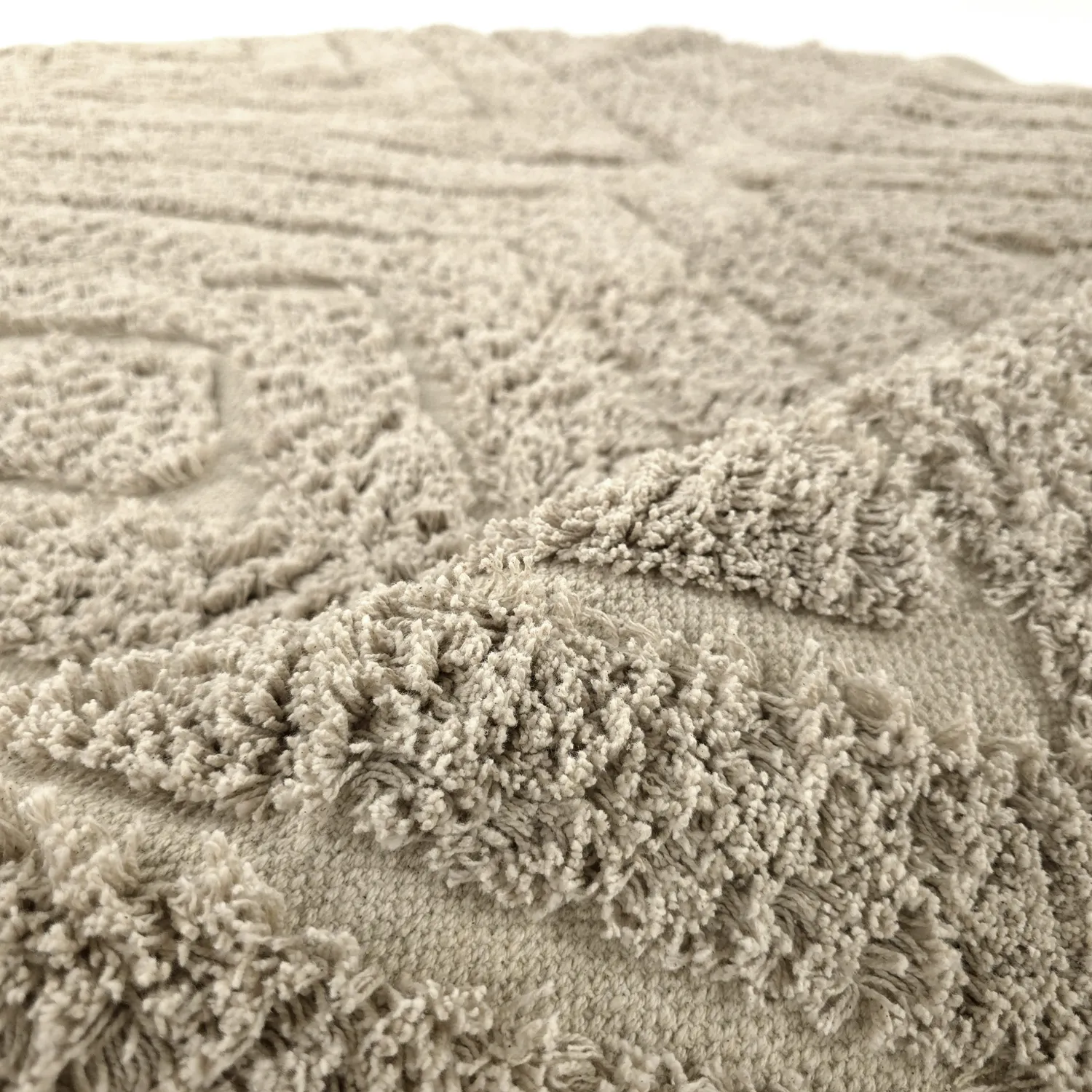 Tapis rond - Amberley Natural Cotton Shaggy (beige)