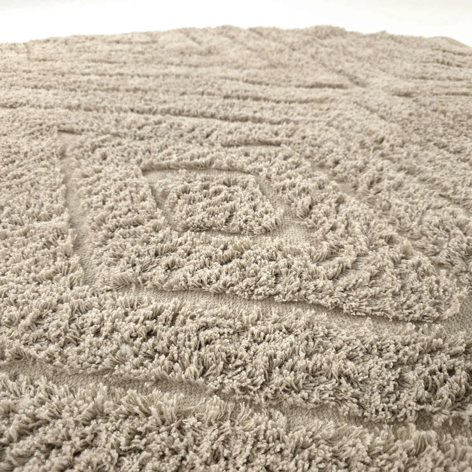 Tapis rond - Amberley Natural Cotton Shaggy (beige)
