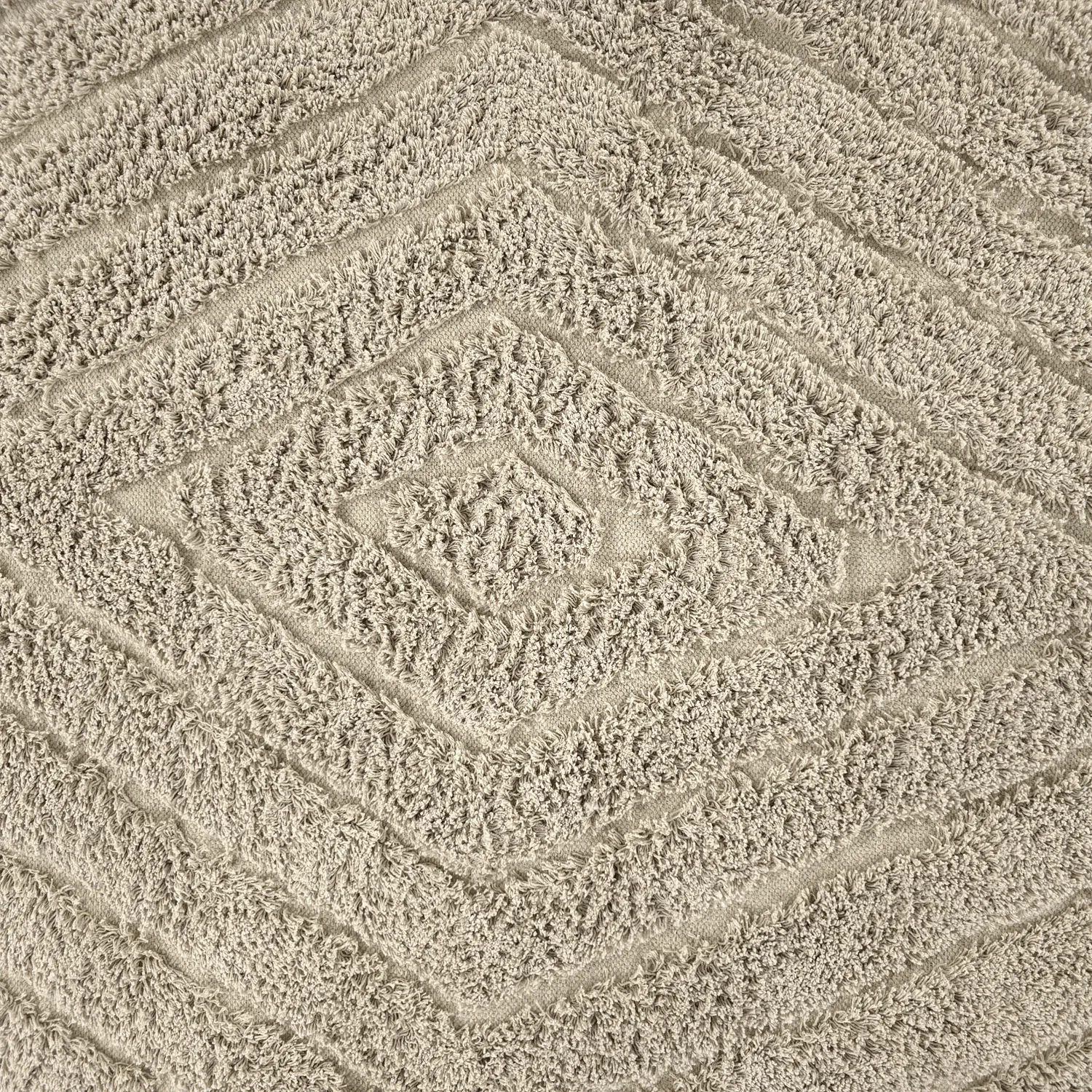 Tapis rond - Amberley Natural Cotton Shaggy (beige)
