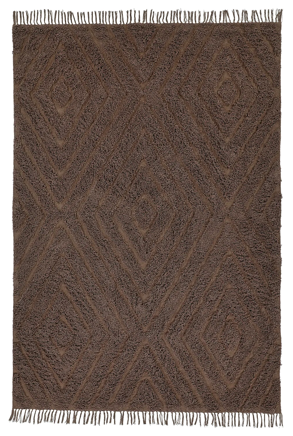 Tapis à poils longs - Amberley Natural Cotton Shaggy (marron)