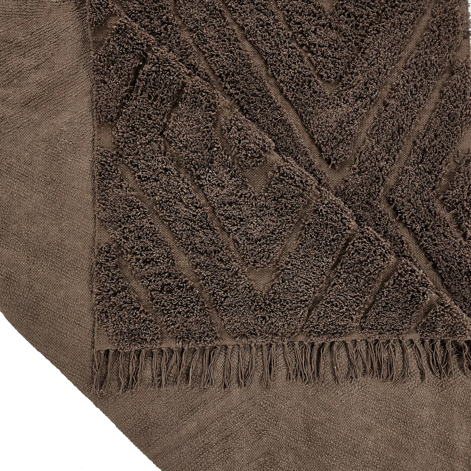 Tapis à poils longs - Amberley Natural Cotton Shaggy (marron)