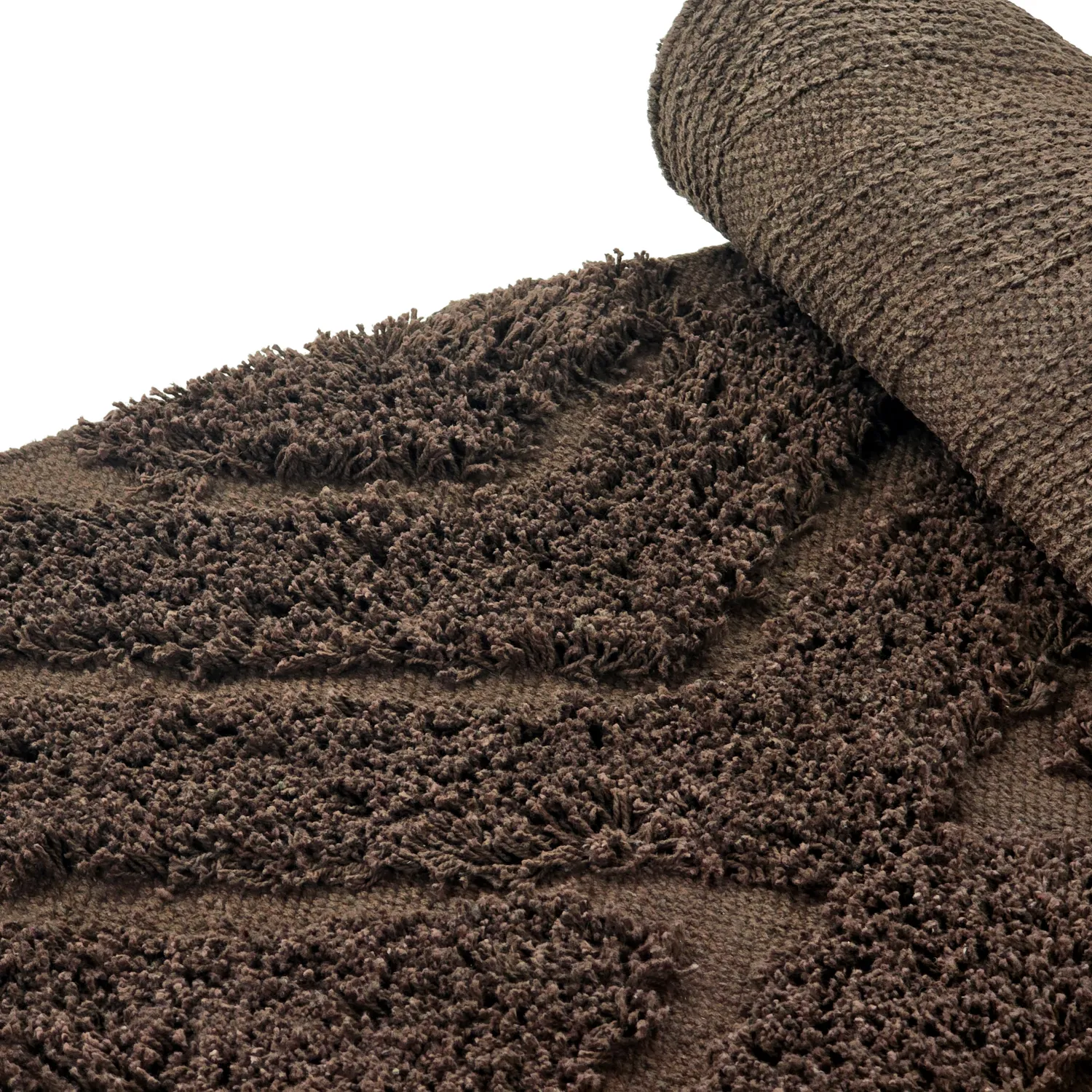Tapis à poils longs - Amberley Natural Cotton Shaggy (marron)