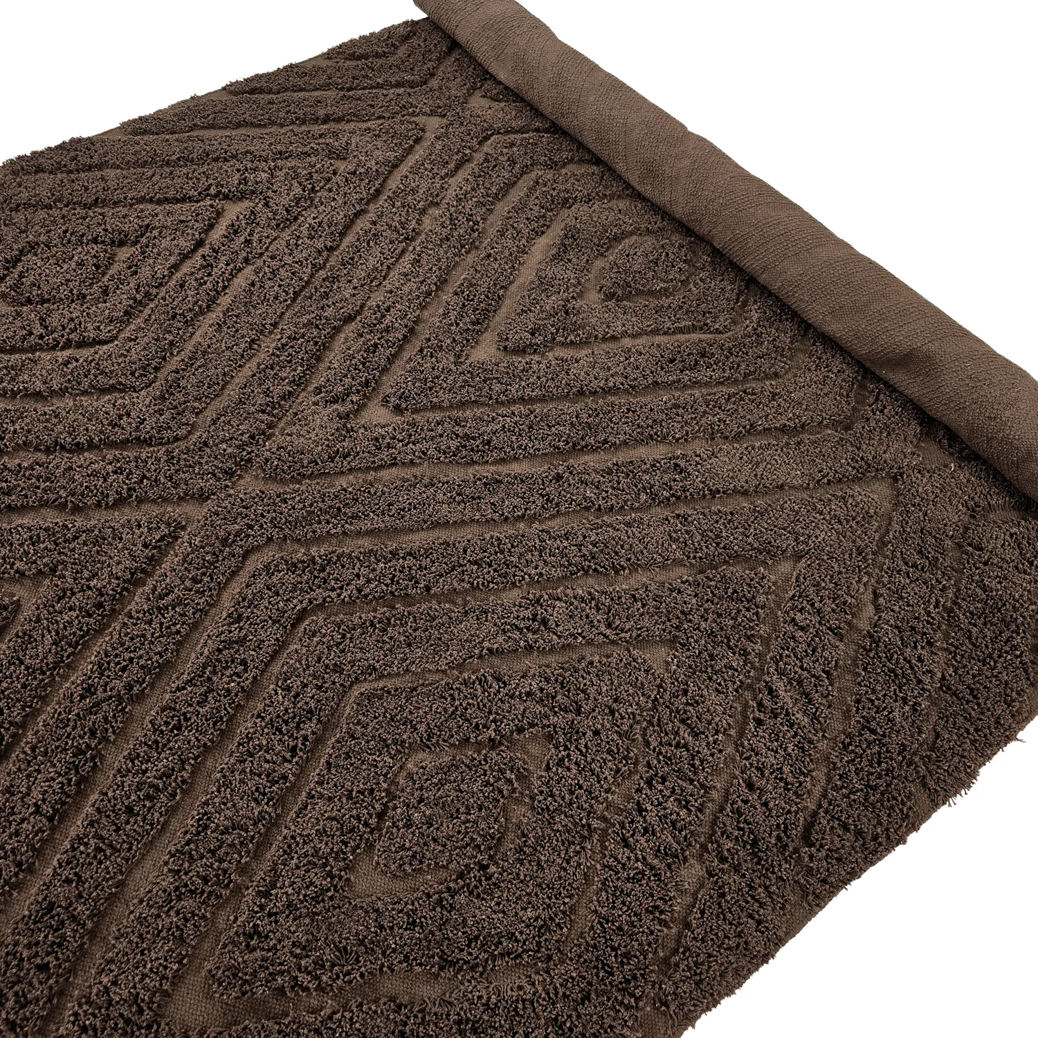 Tapis à poils longs - Amberley Natural Cotton Shaggy (marron)